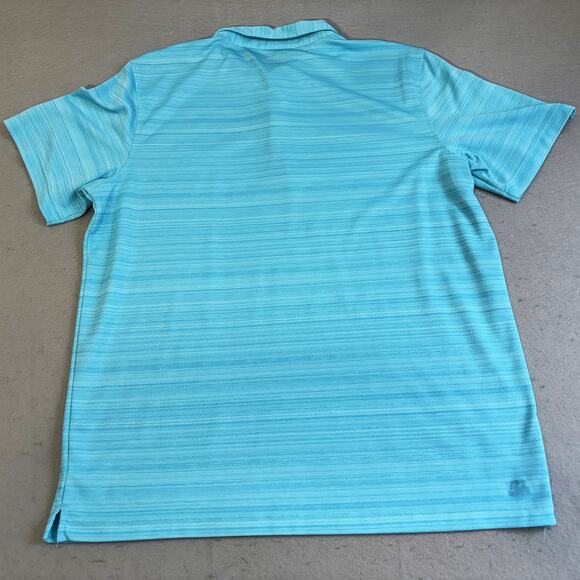 FILA Sport Golf Polo Mens XL Blue Striped Athletic Fit Sportswear Casual Golfing - Picture 6 of 7